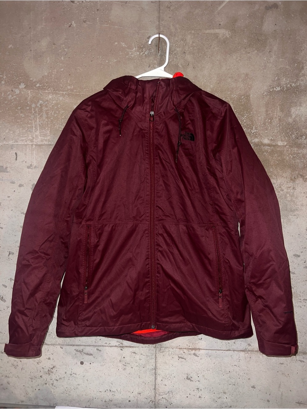 The North Face women’s Burgundy Hooded Ski Jacket